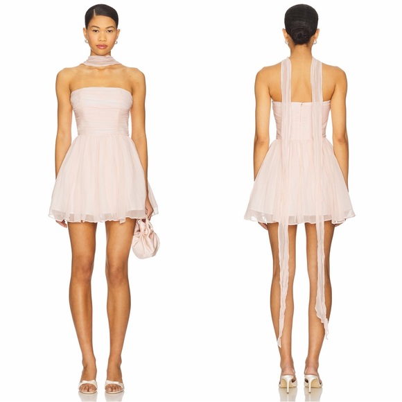 LPA Kalina Mini Dress in Ballet Pink